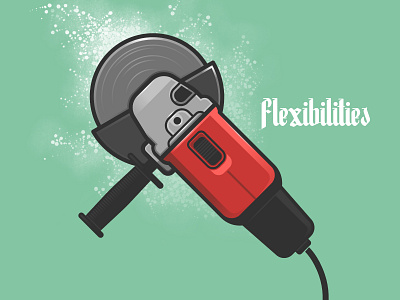 Flexibilities affinity anglegrinder flex icon vector