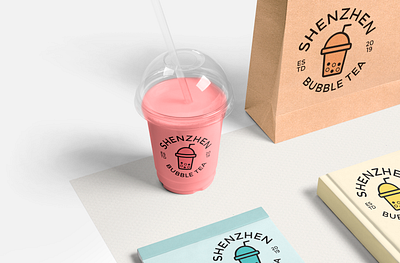 Shenzhen Bubble Tea adobe illustrator adobe photoshop beverage beverage packaging brand brand identity branding bubble tea design graphic design identity identity branding identity design logo logocore mock up packaging vector