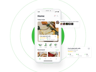 Food Collection - HaCOOK Recipe Manager App UI Kit app design capi cooking app creative design food app mobile app mobile app design ui uidesign uiux