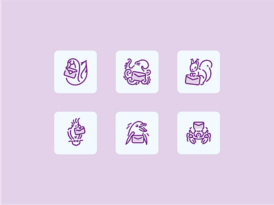 Mail animals design icon illustration logo vector