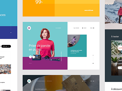 Maif Social Club colorful flat insurance interactive material minimal ui uikit ux webdesign