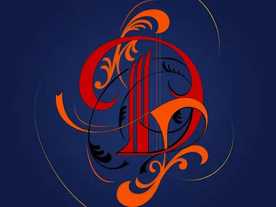 D Vektor flourishes lettering