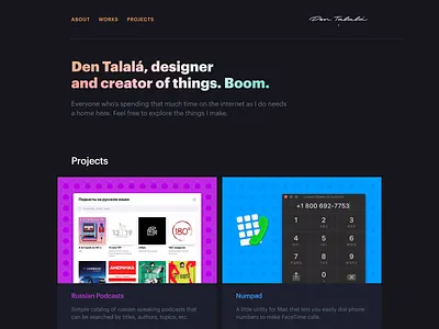 Shot #7118713 css html personal project portfolio website