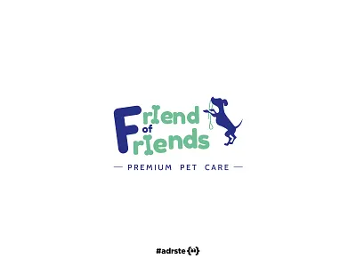 FOF logo app brand branding design dog dog walking fof friend of friends logo logo design petcare premium ui vector web