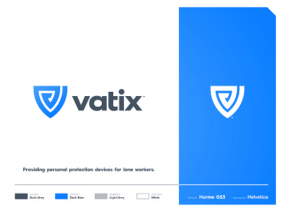 Vatix - Branding Guidelines brand brand identity branding design identity identity designer illustration lettermark logo logo mark logomark logotype designer logotypedesign negative space palette shield smart mark typography ui