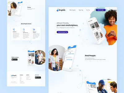 Marketplace Landing buy and sell ecommerce app ecommerce shop marketplace marketplace app online shop online shopping trading typography ui website