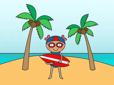 illustration for kids adobe illustrator coconuts graphic design illustration illustration agency illustration design illustrations illustrator island kids illustration logofactory traveling vector