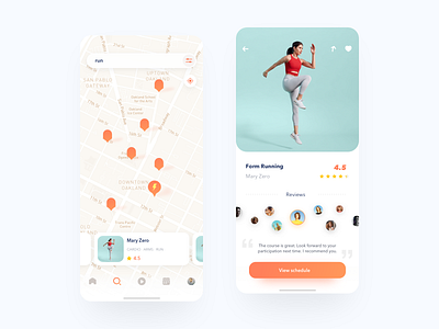 Fitness app concept design fitness run ui ux