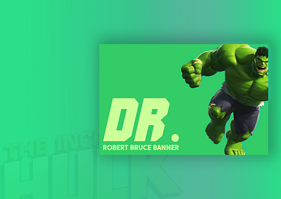 Businesscard for The Hulk colors contest design fonts gradient graphic graphicdesign green hulk photoshop