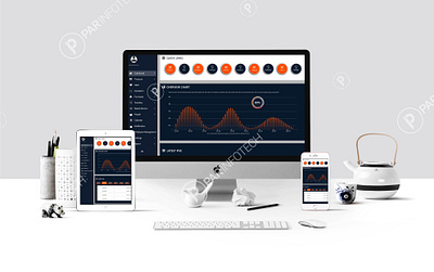 Dashboard design chart menubar restaurant uidesign user interface