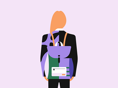 Backpack illustration illustrator