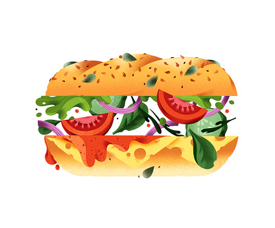 Sandwich food food illustration fresh illustration sandwich