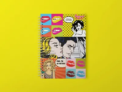Pop Art notebook design design design art graphic design illustration notebook notebook mockup pop art retro