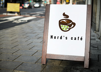 Coffee cafe logo design cafe logo coffee icon logo logodesign nerds cafe