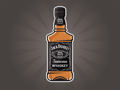 Jack whiskey alcohol art beverage bourbon cartoon drink fanart illustration jack daniels tennessee vector vintage whiskey bottle whisky