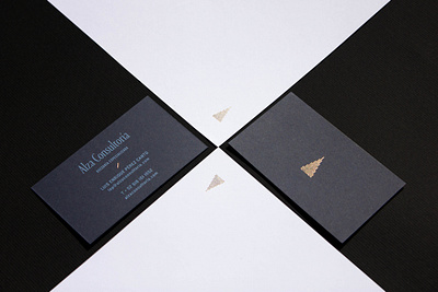 Alza Consultoría branding emblem foil logotype stationery