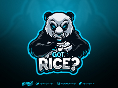 gotricedribble esportlogo esports gaming gaminglogo illustration logo mascot mascot character mascot logo panda streamer