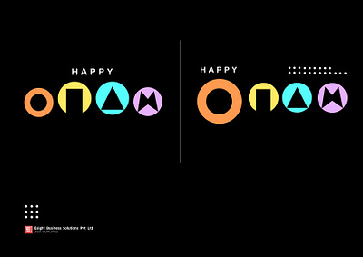 Onam Typography | Happy Onam illustration kerala keralastyle logo maveli onam poster onam title onam writings titiling typography ui vector