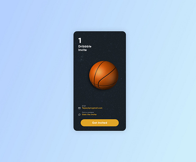 Dribble Invite design dribbleinvite invite giveaway invites mobile app design visual design