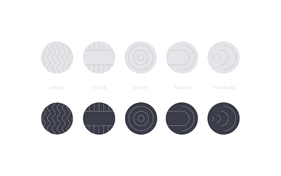 Five Senses Icons graphic design icons icons design senses vectors