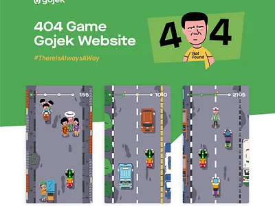 404 Game Gojek Website #2 culture design game art gojek illustration indonesia interface design kopaja metromini pastiadajalan transjakarta ui ux