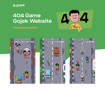 404 Game Gojek Website #2 culture design game art gojek illustration indonesia interface design kopaja metromini pastiadajalan transjakarta ui ux