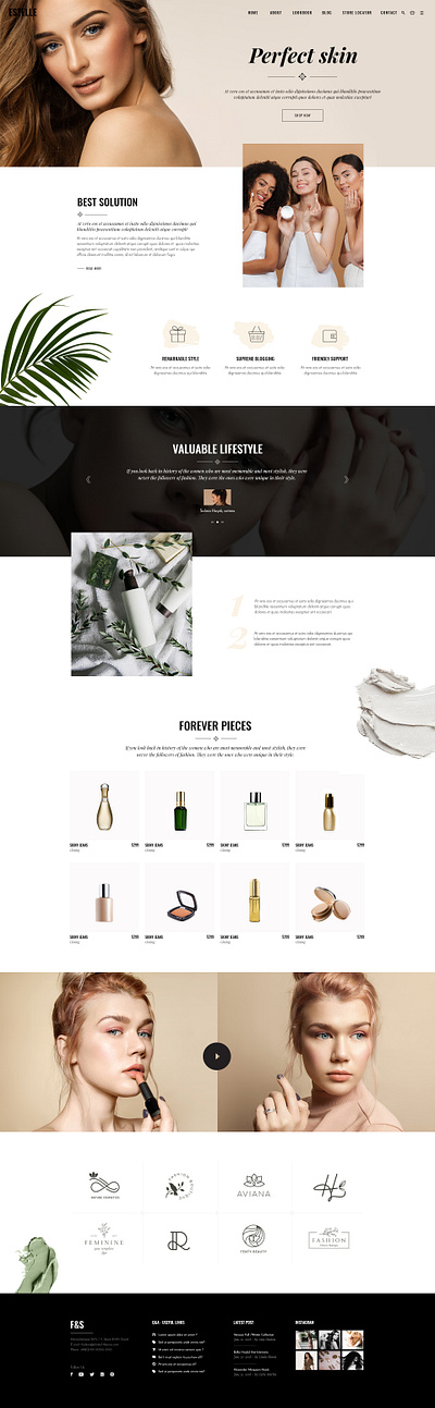 Estelle Cosmetic Home blog brand cosmetic cosmetic shop ecommerce fashion lifestyle modeling shop style website mockup wordpress