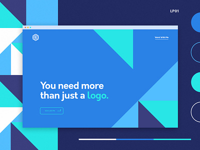 Landing Page blue branding design flat geometric graphic design icon illustration interface logo mark pattern seal typography ui website