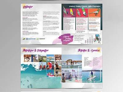 Surf school catalogue design catalogue design print