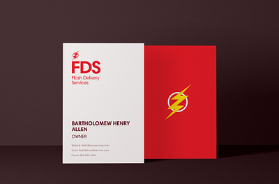 Flash Bussiness Card - Weekly Warm-ups bussines card dc comics design flash flat graphic design logo minimal superhero