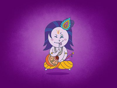 Lord Krishna Illustration art art character cartoon render character design character design in illustrator design digital art illustration illustration lord krishna sketch illustration lord krishna sketch krishna illustration