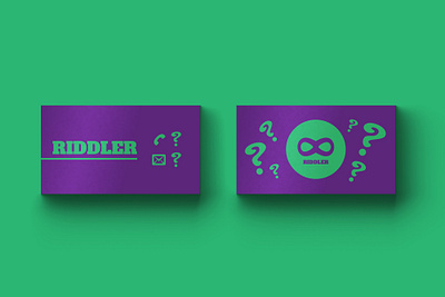 Riddler Business Card - Weekly Warm-Up vol. 2 branding busienss card design flat lettering logo vector