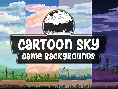 Cartoon Sky 2D Backgrounds 2d backgrounds cartoon game game assets gamedev