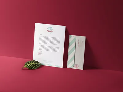 Umbrella - Stationery Design a4 brand identity branding corporate identity design drawing envelope graphic design hand draw illustration letterhead logo logotype sketch stationery stationery design vector