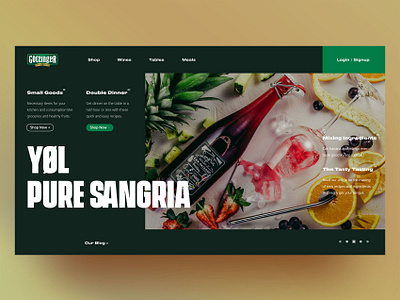 Gotzinger concept page david ofiare dinning food landing page naija nigeria platform shop