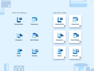 FlooringStores Blog Topic Hover States book buying chart comparison design film guide headphones hover infographic interaction mixer mouse paint podcast style table video