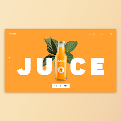 Orange juice concept belarus concept design juice minsk orange orange juice oranges photoshop typography ui ux web design webdesign