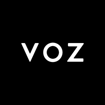 Voz Logo branding design feature india mobile people simple thevoz voz web