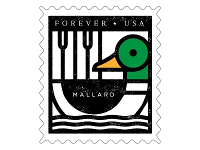 Mallard stamp animal bird design duck illustration mallard south dakota stamp vector