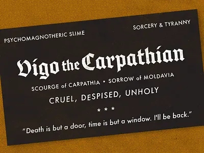 Vigo the Carpathian dribbbleweeklywarmup experiment experimental typography ghostbusters halftone play prompt texture type typeface vigo the carpathian weekly warm up