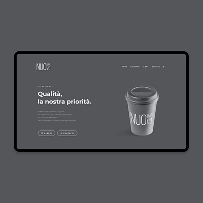 Bar Nuovo bar branding coffee gray minimal webdesign website