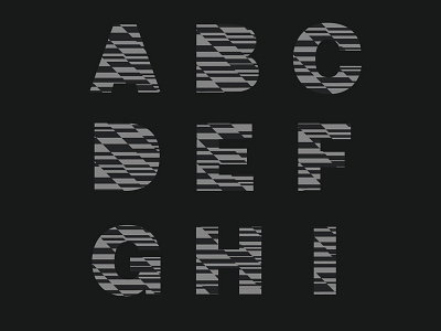 Type trip alphabet experiment font illusion letter letters nicaragua op art pattern type typeface typography