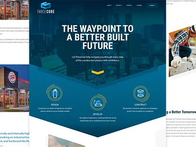 Threecore Construction Website Design branding responsive responsive website ui web design