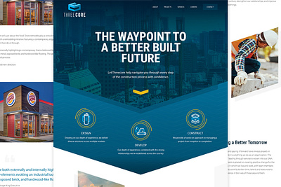 Threecore Construction Website Design branding responsive responsive website ui web design