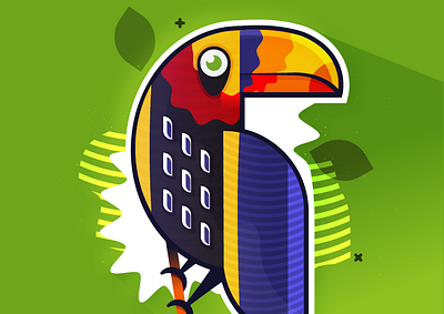 Tucan Illustration branding design flyer icon illustration illustrator logo typography vector web