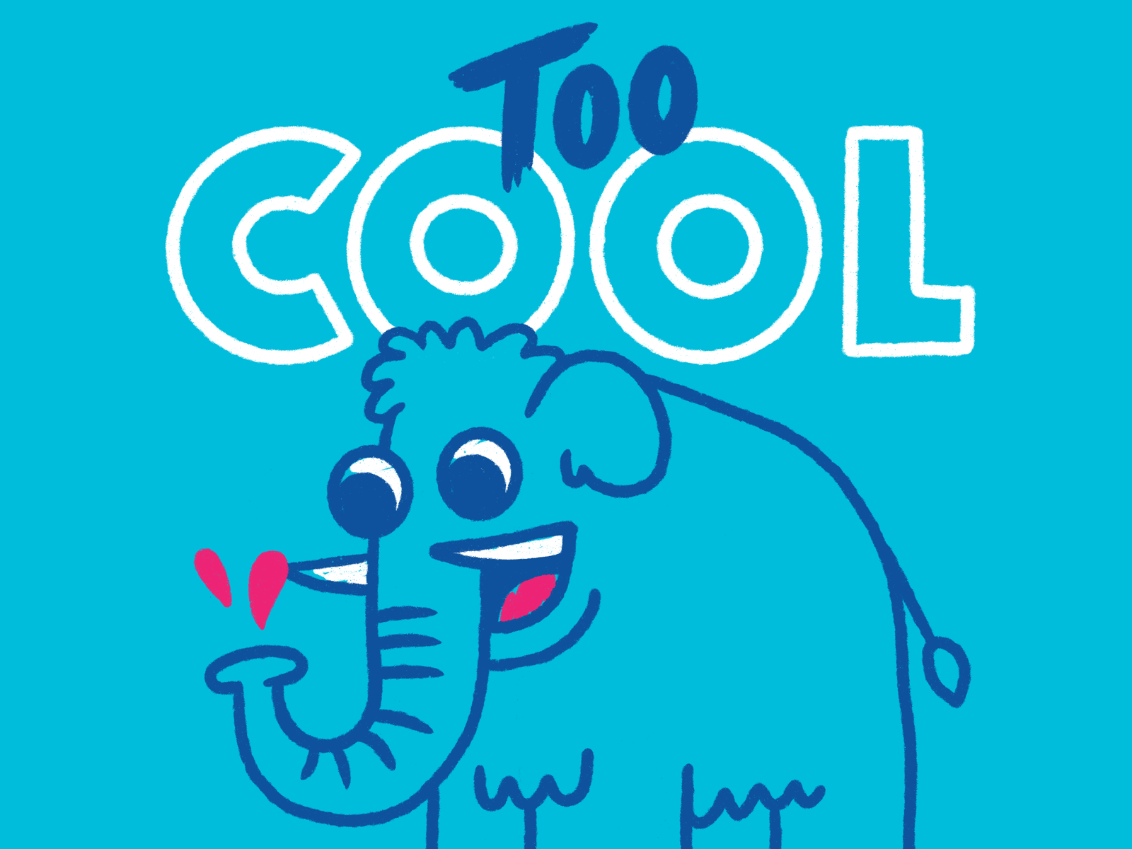 Too Cool ancient character cute digital draw gif gif animation illustration illustration art illustration digital mastodon procreate social type typedesign typography
