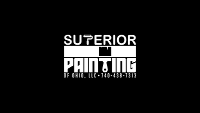 SUPERIOR PAINTING | P+T PAINT ROLLER BRUSH branding brush creative design icon identity illustration lettering logo paint paint roller painting superior typography vector