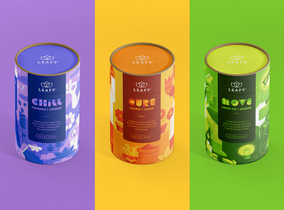 Leafy® Packaging Design abstract bold character character design digital illustration illustration packagingdesign pattern vector