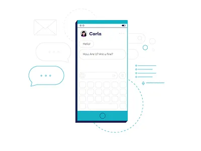 Chat Illustration adobe adobe illustrator chat dribble illustration illustration art screen vector