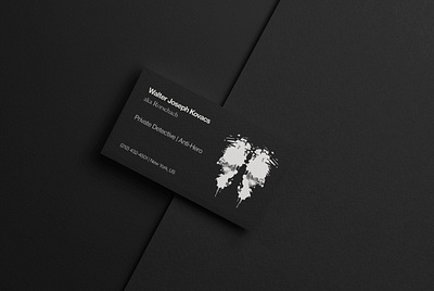 Walter Joseph Kovacs | aka Rorschach business card dark dc dcuniverse detective dribbble kovacs noir private rorschach watchmen